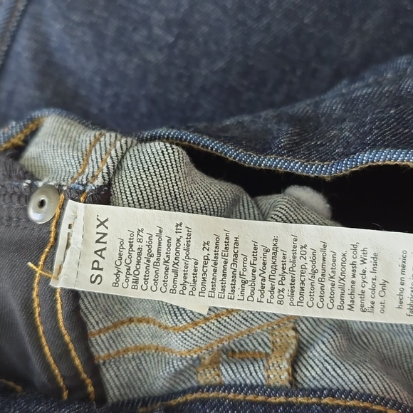 Spanx Denim Cuffed Leg Raw indigo high rise - Picture 11 of 16